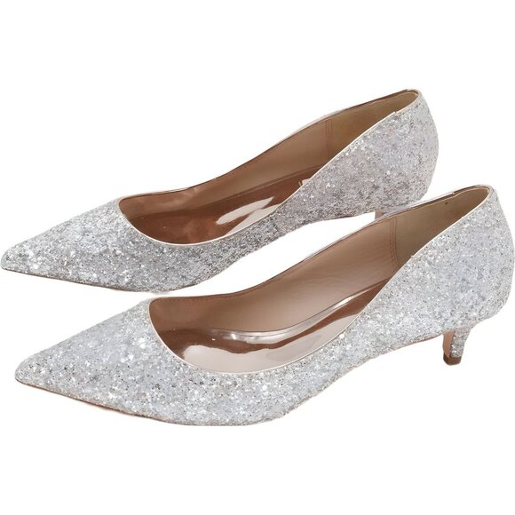Badgley Mischka Madison II Pump Champagne Glitter Women's US 8 - Picture 2 of 6